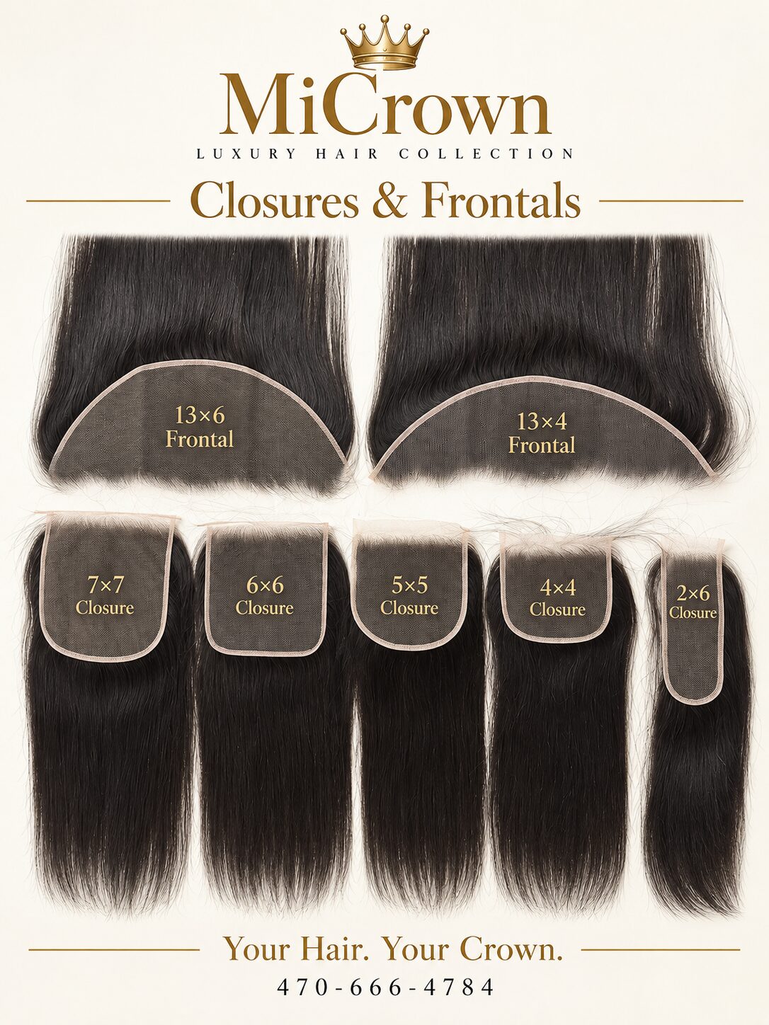 MiCrown Virgin Hair Closures & Frontals, photo 1 of 5